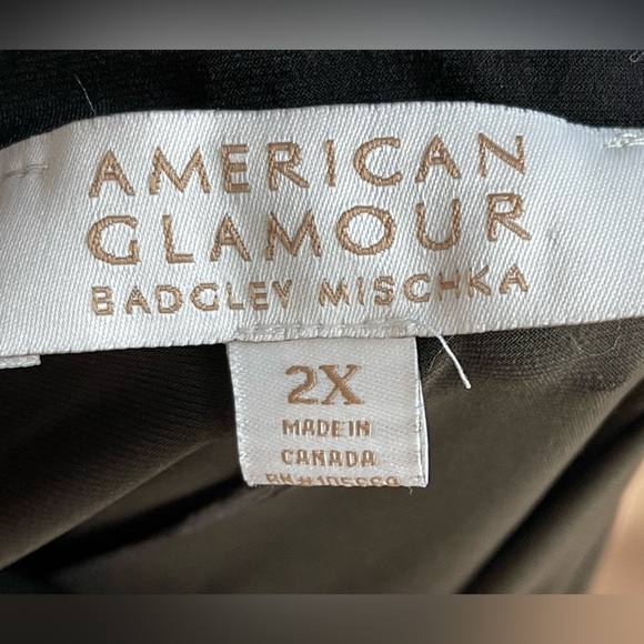 Women’s American Glamour Pull On Pants Green and Black Size 2X - Picture 4 of 5